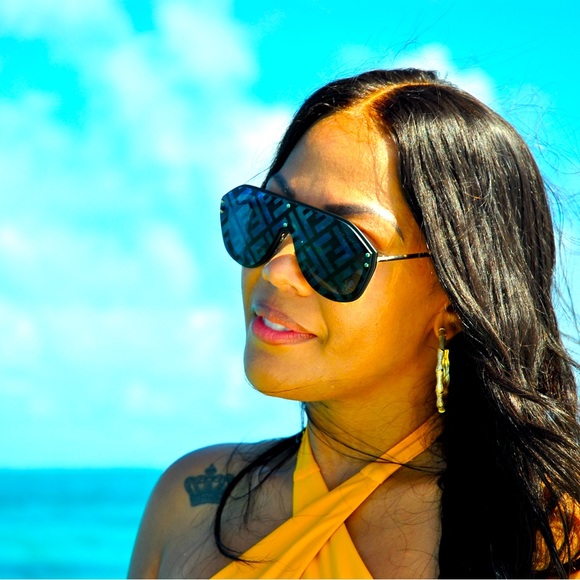 FENDI Zucca FF Logo shield  sunglasses - Picture 4 of 5